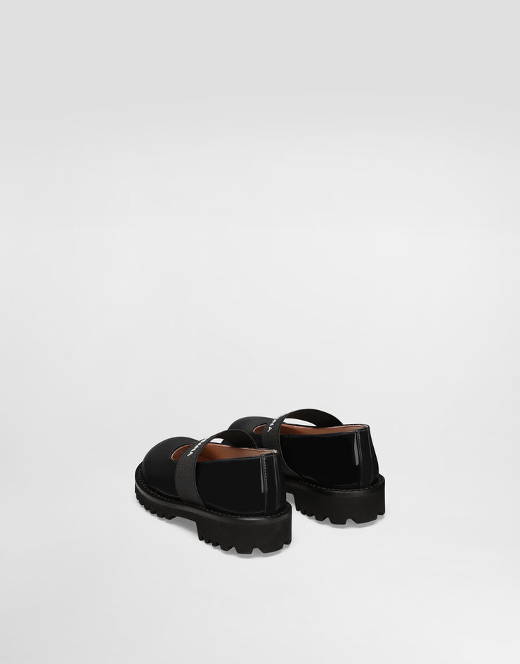 Dolce & Gabbana Patent leather ballet flats with elastic Blue D20103A9135
