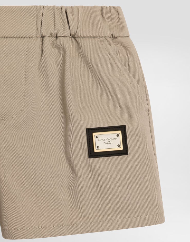 Dolce & Gabbana Gabardine bermuda shorts Beige L13Q91FUFL3