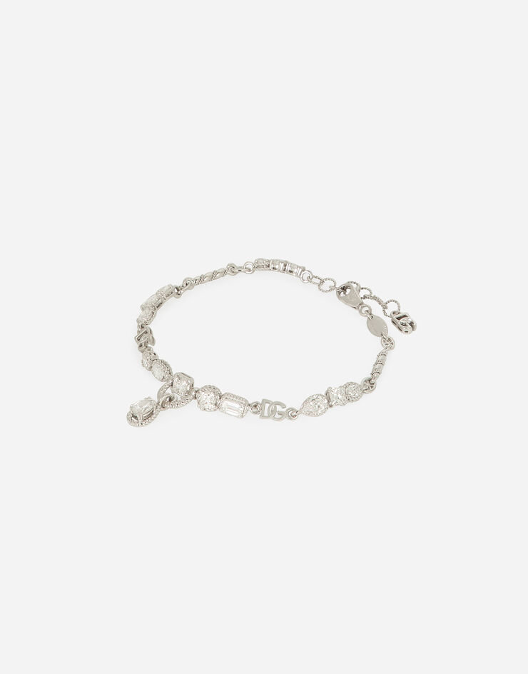 Dolce & Gabbana Bracciale Easy Diamond in oro bianco 18Kt e diamanti Bianco WBQD1GWDIA1