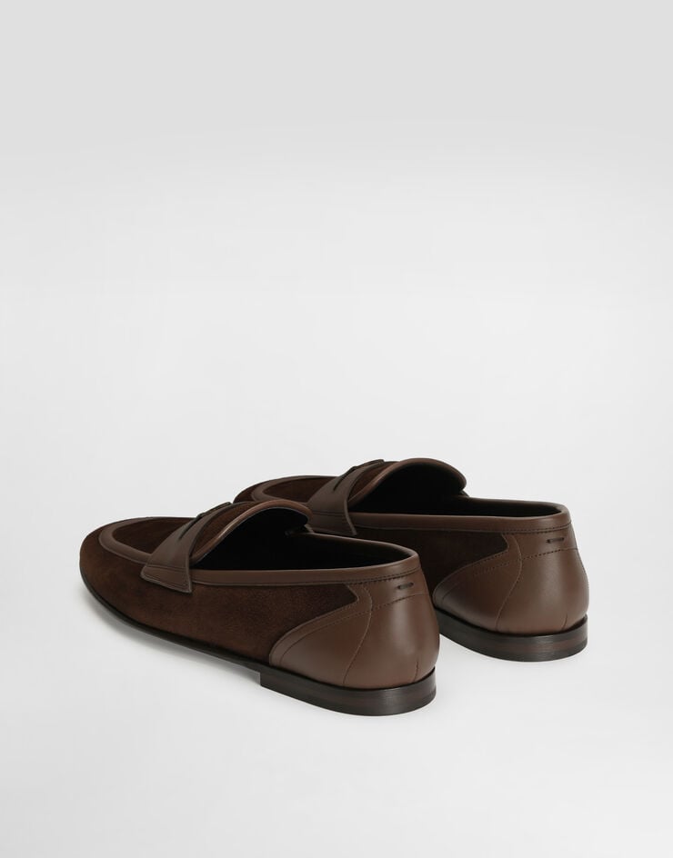 Dolce & Gabbana Split calfskin slipper Brown A50741A0084