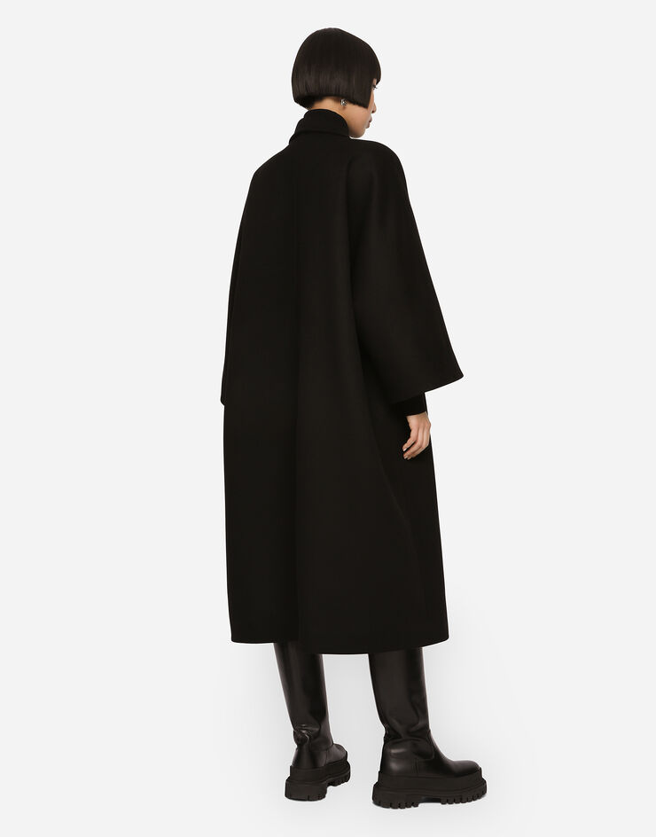Dolce & Gabbana Abrigo de paño con botonadura doble Negro F0C1OTFU3OE