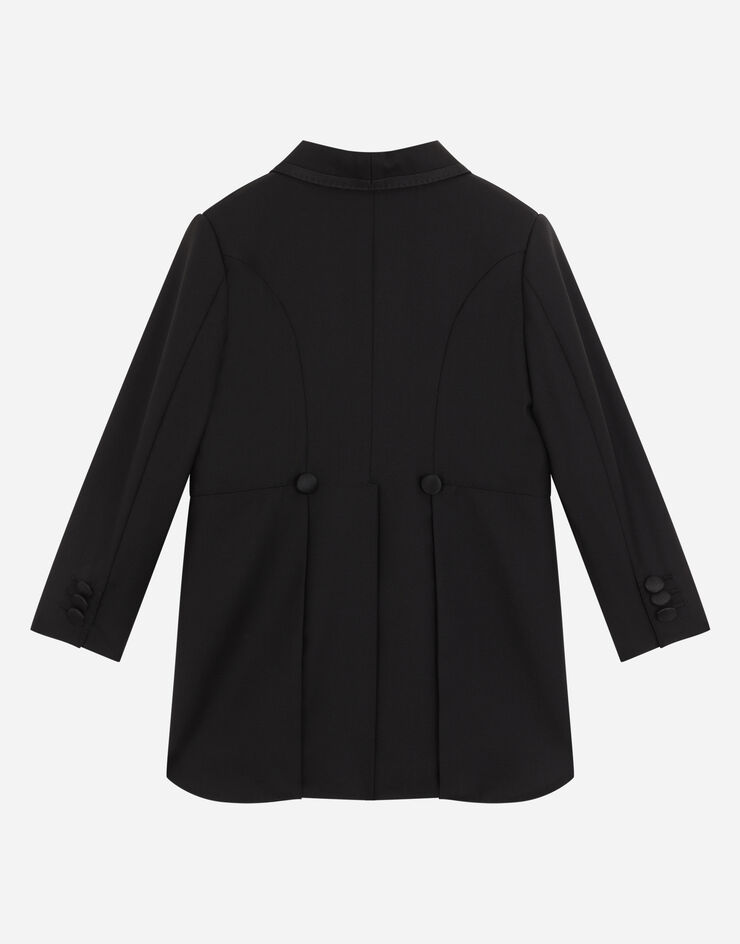 Dolce & Gabbana بدلة سهرة بصف أزرار واحد من نسيج صوف مرن أسود L41U50FU2NF