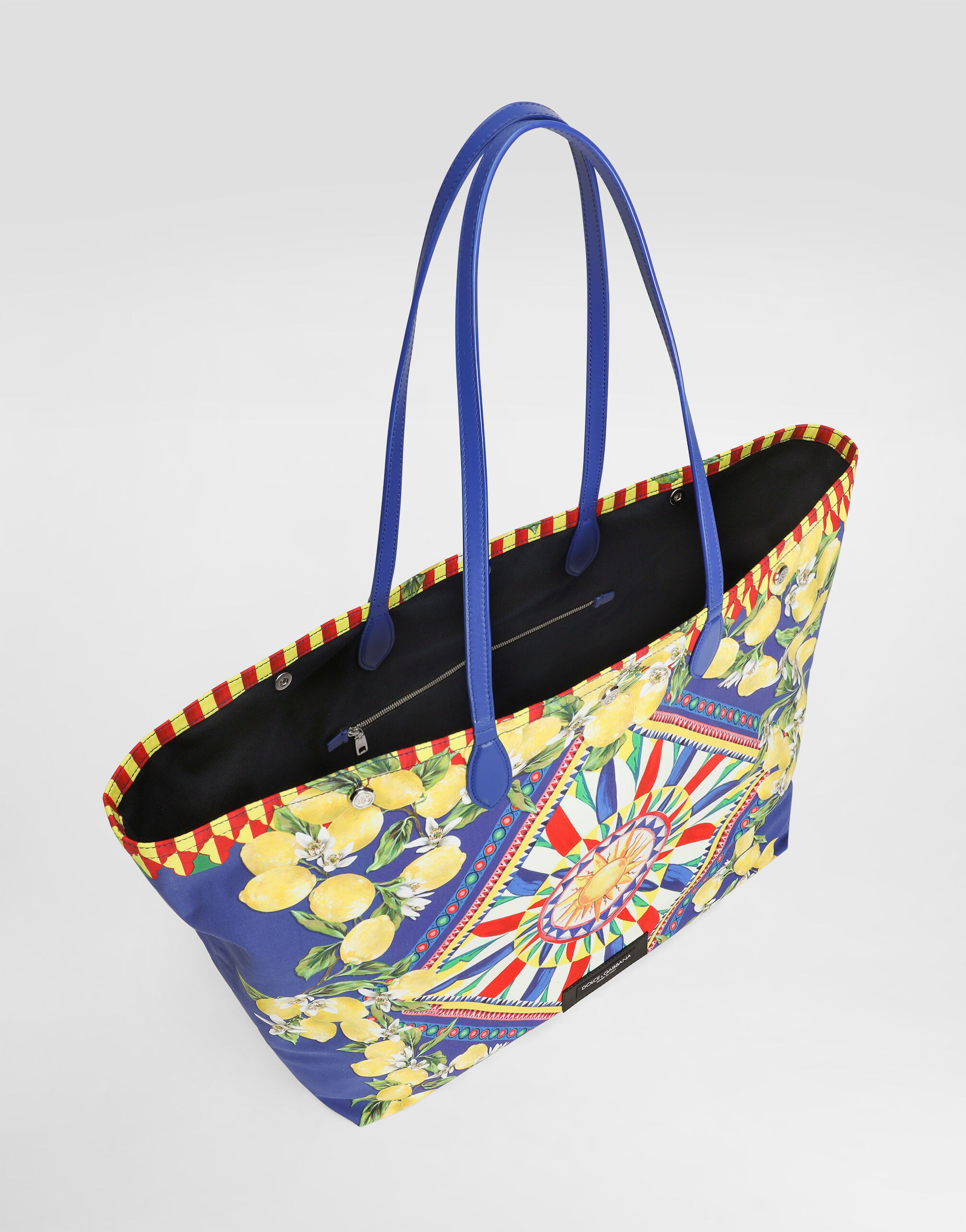 Essenza shopping bag in printed poplin in Multicolor for Men