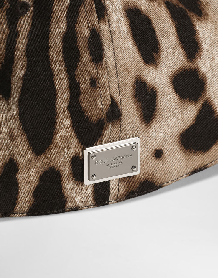 Dolce & Gabbana Cotton baseball cap with leopard print Print GH706AFSFAG