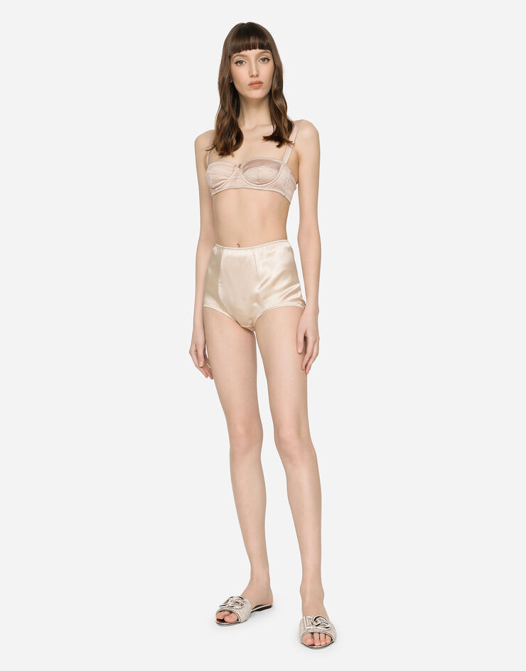 Dolce & Gabbana 缎布平角裤 浅粉 O2A18TONO13