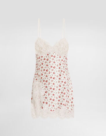 Dolce & Gabbana Small rose-print slip dress Multicolor F60E7TIS10J