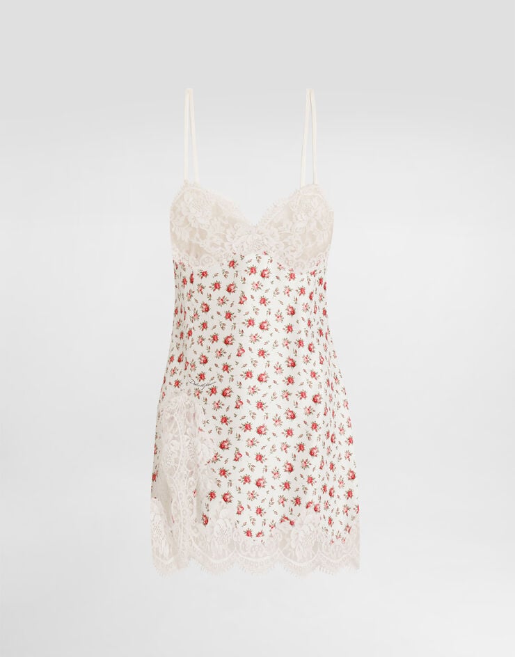 Dolce & Gabbana Small rose-print slip dress Multicolor F60E7TIS10J