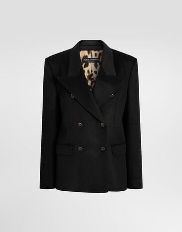 Dolce & Gabbana Linda double-breasted cashmere jacket Black F2JBATFU2D1