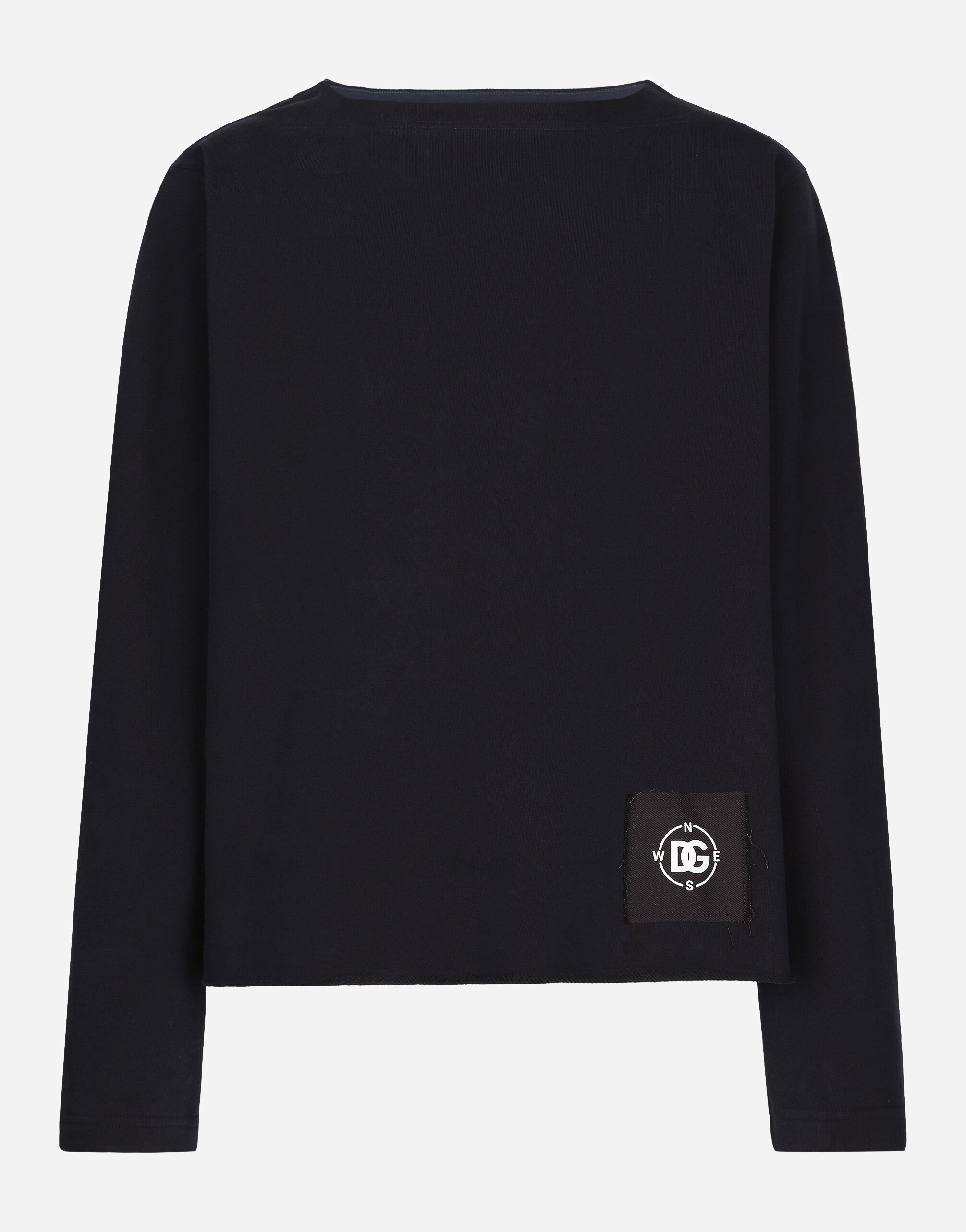 Dolce & Gabbana Sweatshirt U-Boot-Ausschnitt Print Marina Beige G9AKPZG7NQI