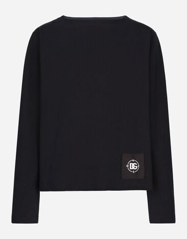 Dolce & Gabbana Sweat-shirt à encolure bateau et imprimé marine Imprimé G9AQVTHI7X6