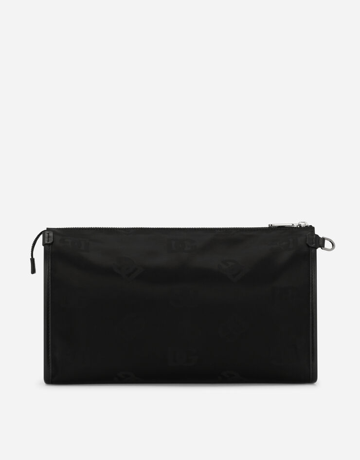 Dolce & Gabbana Nylon pouch with logo Black BP3233AG184
