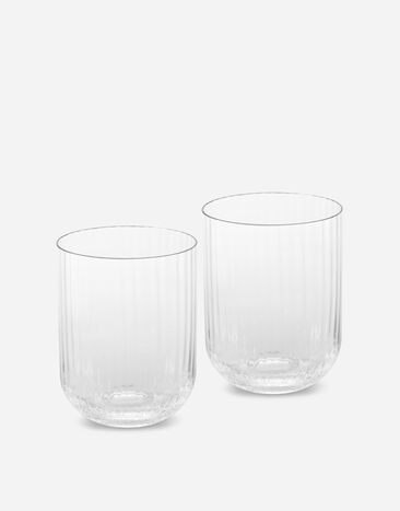 Dolce & Gabbana Set 2 Verres à Soda en Verre de Murano Multicolore TCBS02TCA34