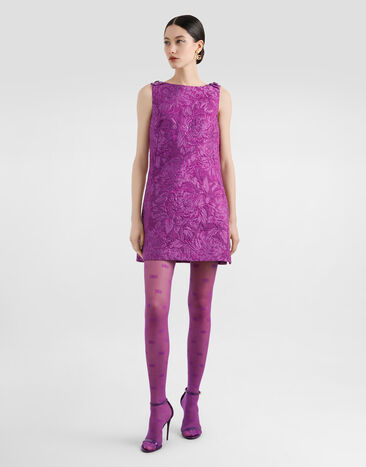 Dolce & Gabbana Brocade dress Purple F6TMLTHJMQO