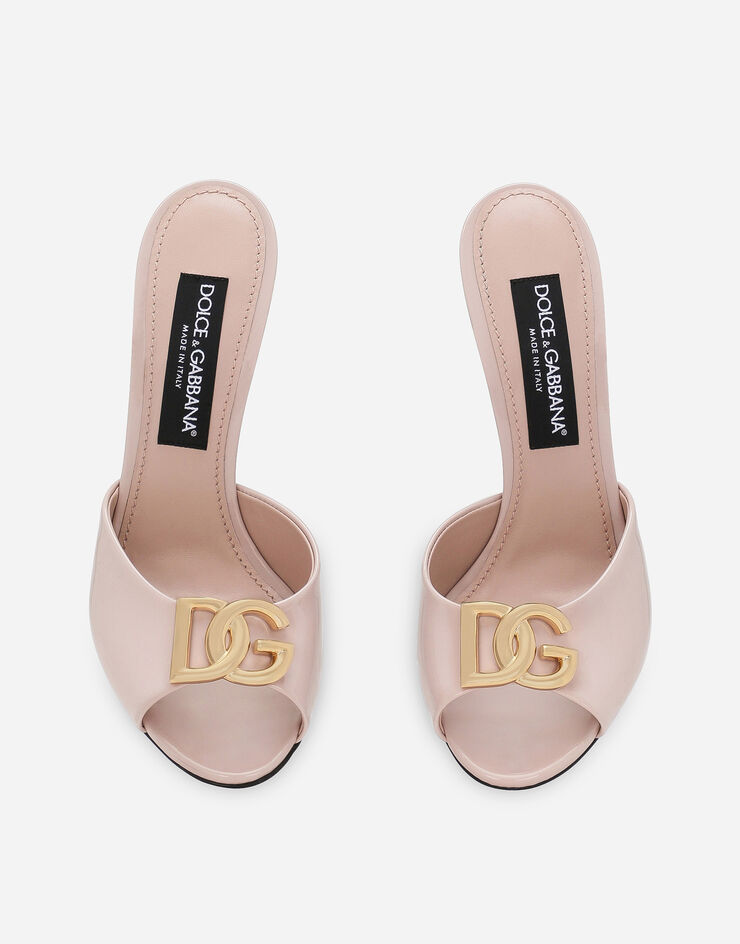 Dolce & Gabbana Mules en cuir verni Rose CR1484A1471