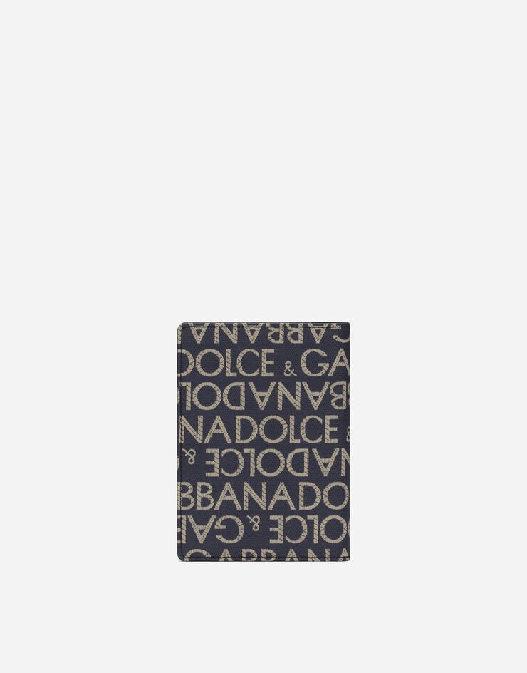 Dolce & Gabbana 코팅 자카드 여권 지갑 블루 BP2215AJ705
