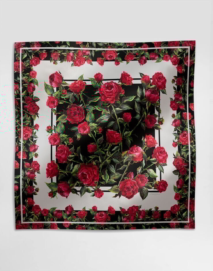 Dolce & Gabbana Rose-print silk twill foulard (90x90) Print FN090RGDCXK