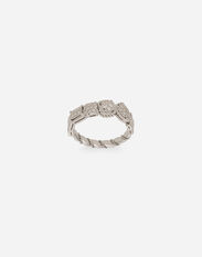 Dolce & Gabbana Easy Diamond ring in white gold 18kt and diamonds pavé White WRQD3GWPAVE