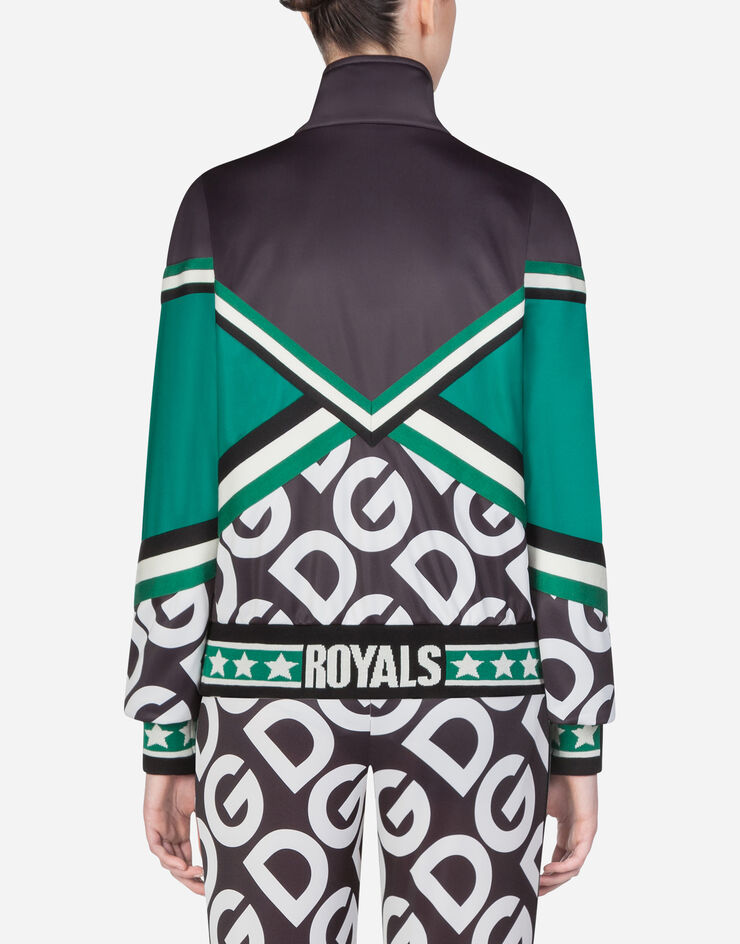 Dolce & Gabbana ZIP- UP SWEATSHIRT WITH DG LOGO PRINT Dolce & Gabbana ZIP- UP SWEATSHIRT WITH DG LOGO PRINT MULTICOLORE F9G55TFI7AK