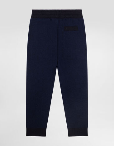 Dolce & Gabbana Wool and cashmere fleece trousers Blue L4KP13JGMB8