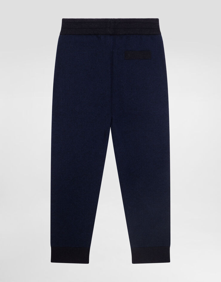 Dolce & Gabbana Wool and cashmere fleece trousers Blue L4KP13JGMB8