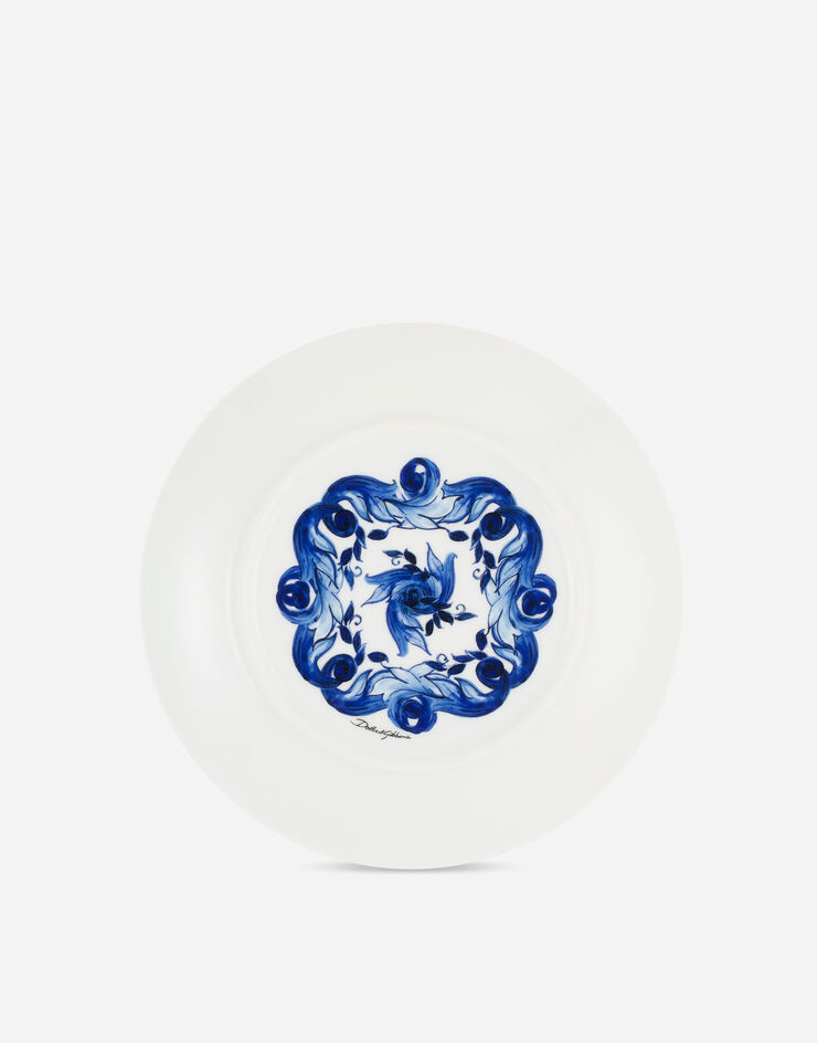 Dolce & Gabbana Set 2 Assiettes Plates en Porcelaine Multicolore TC0S04TCA88