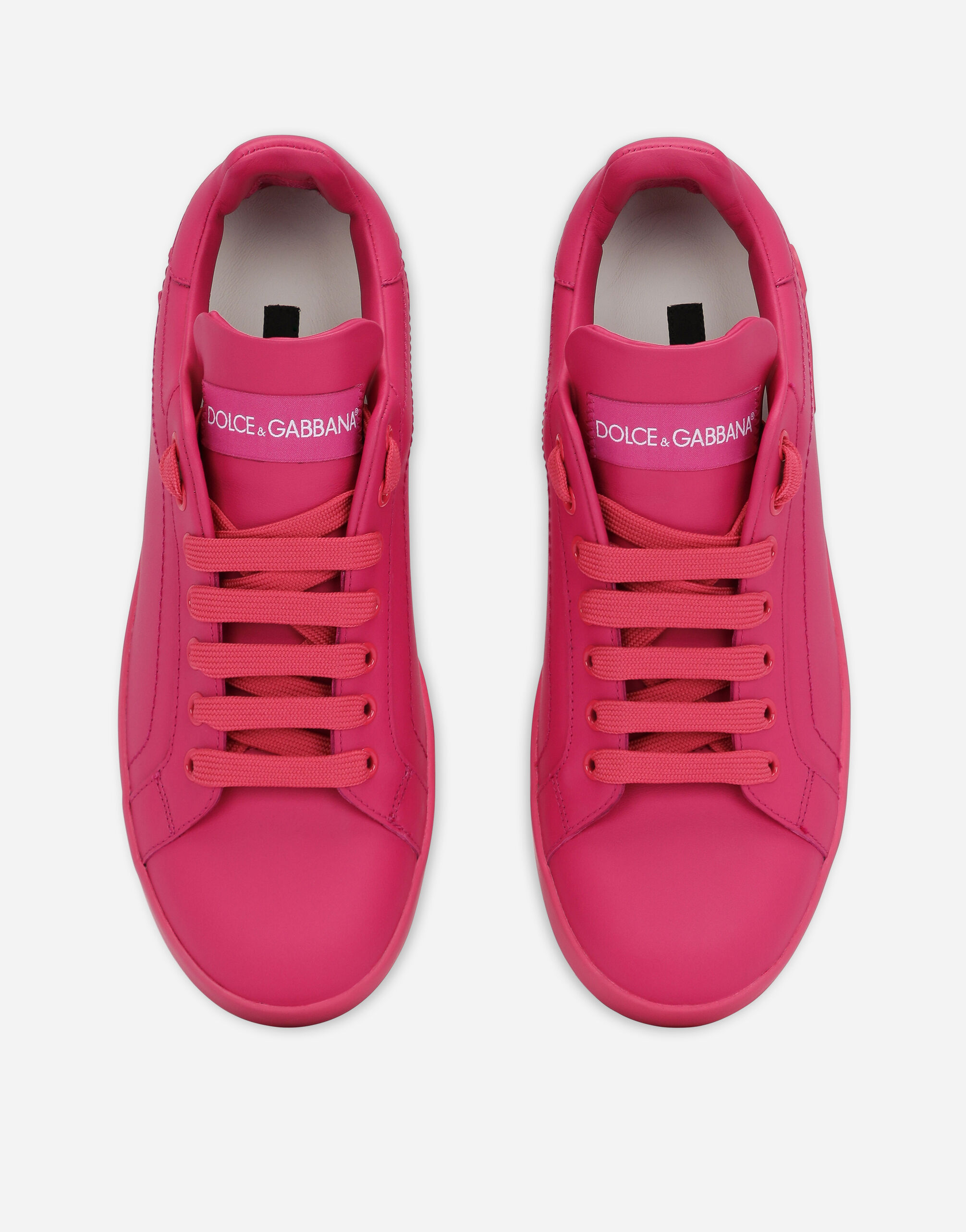 Dolce and gabbana pink and 2025 white sneakers