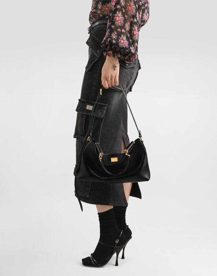 Dolce & Gabbana Vittoria calfskin handbag Dolce & Gabbana Vittoria calfskin handbag Black BB7896AZ000