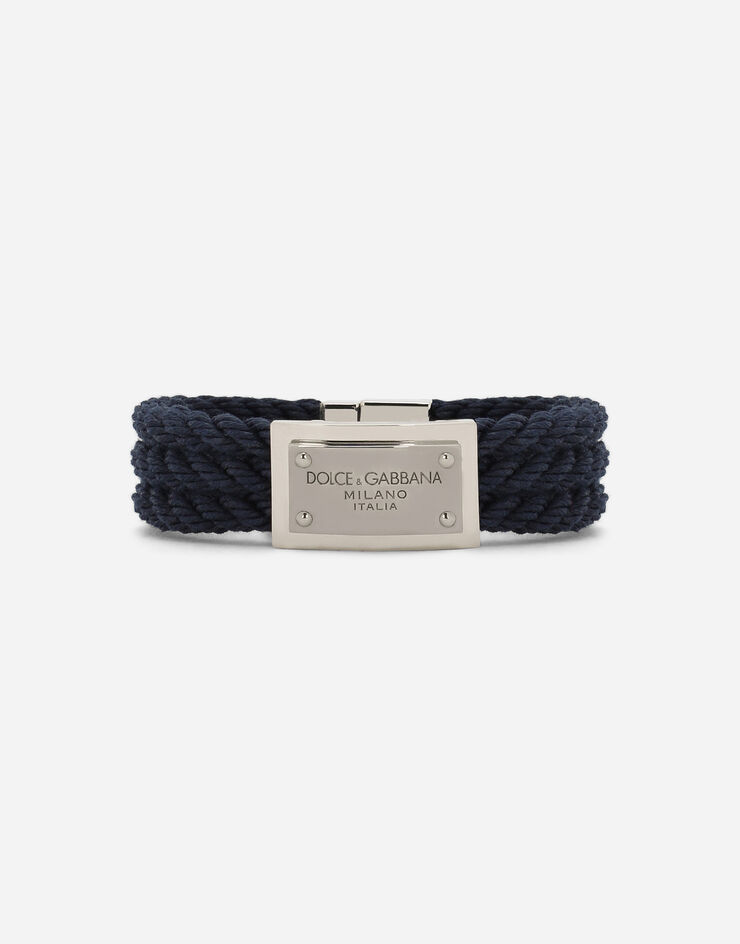 Dolce & Gabbana Bracelet cordon « Marin » Bleu WBQ1M5W1111