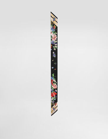 Dolce & Gabbana Floral-print twill headscarf (6x100) Gold WNR4C5W1111