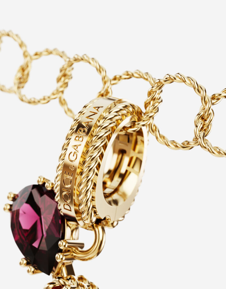 Dolce & Gabbana Charm X Rainbow alphabet in oro giallo 18kt con gemme multicolore Oro WANR1GWMIXX