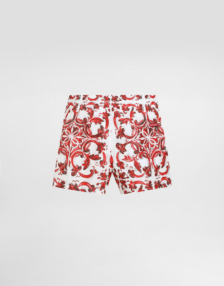 Dolce & Gabbana Majolica-print short swim boxer shorts Multicolor M4A06TFSSLO