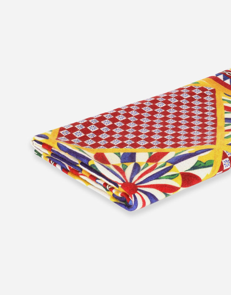 Dolce & Gabbana Silk and Wool Blanket Multicolor TCE012TCAB6