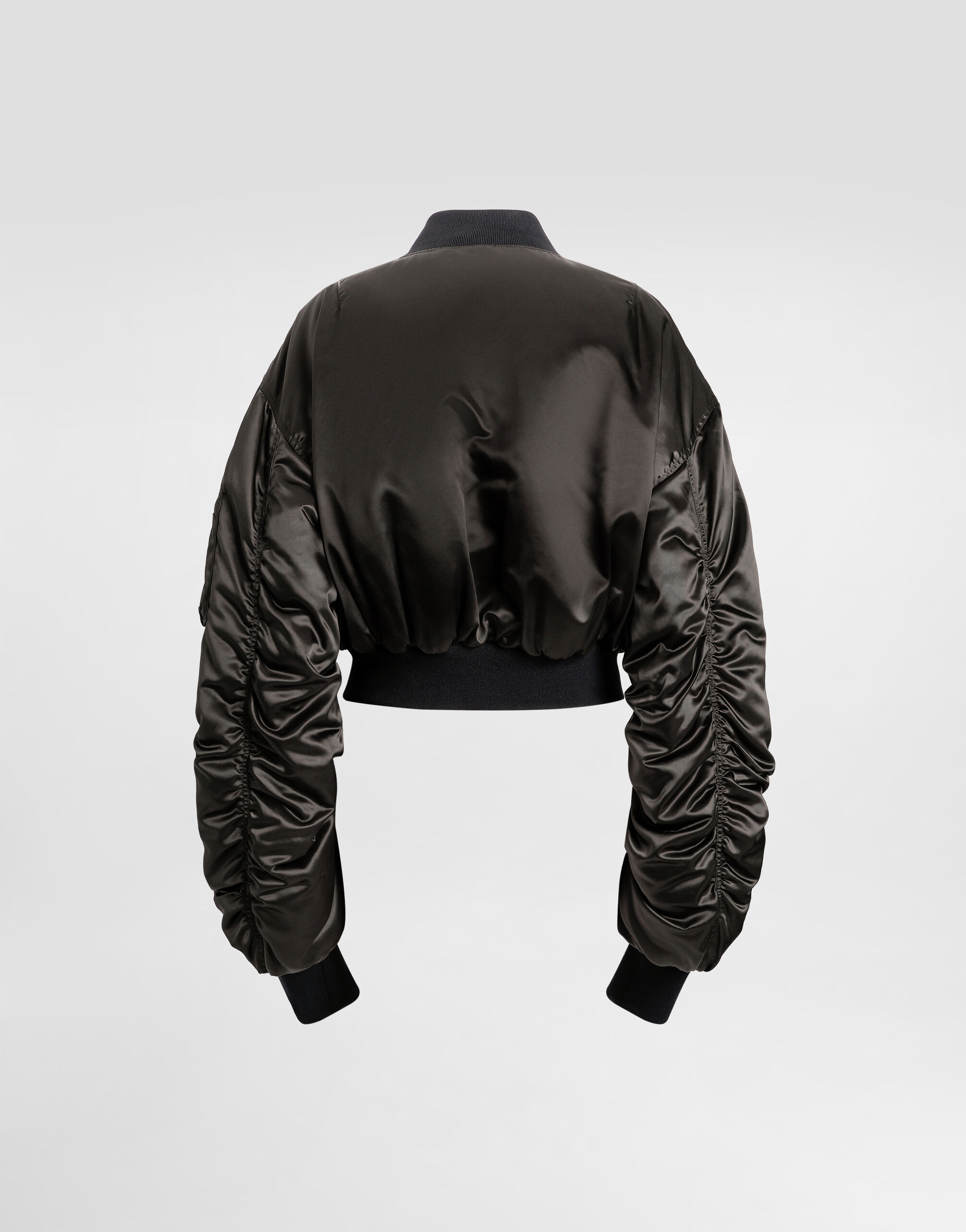 【最終値下げ】DOLCE&GABBANA 中綿ナイロンブルゾン　ライダース46 Oversized nylon canvas jacket in Grey for Women | Dolce&Gabbana® US