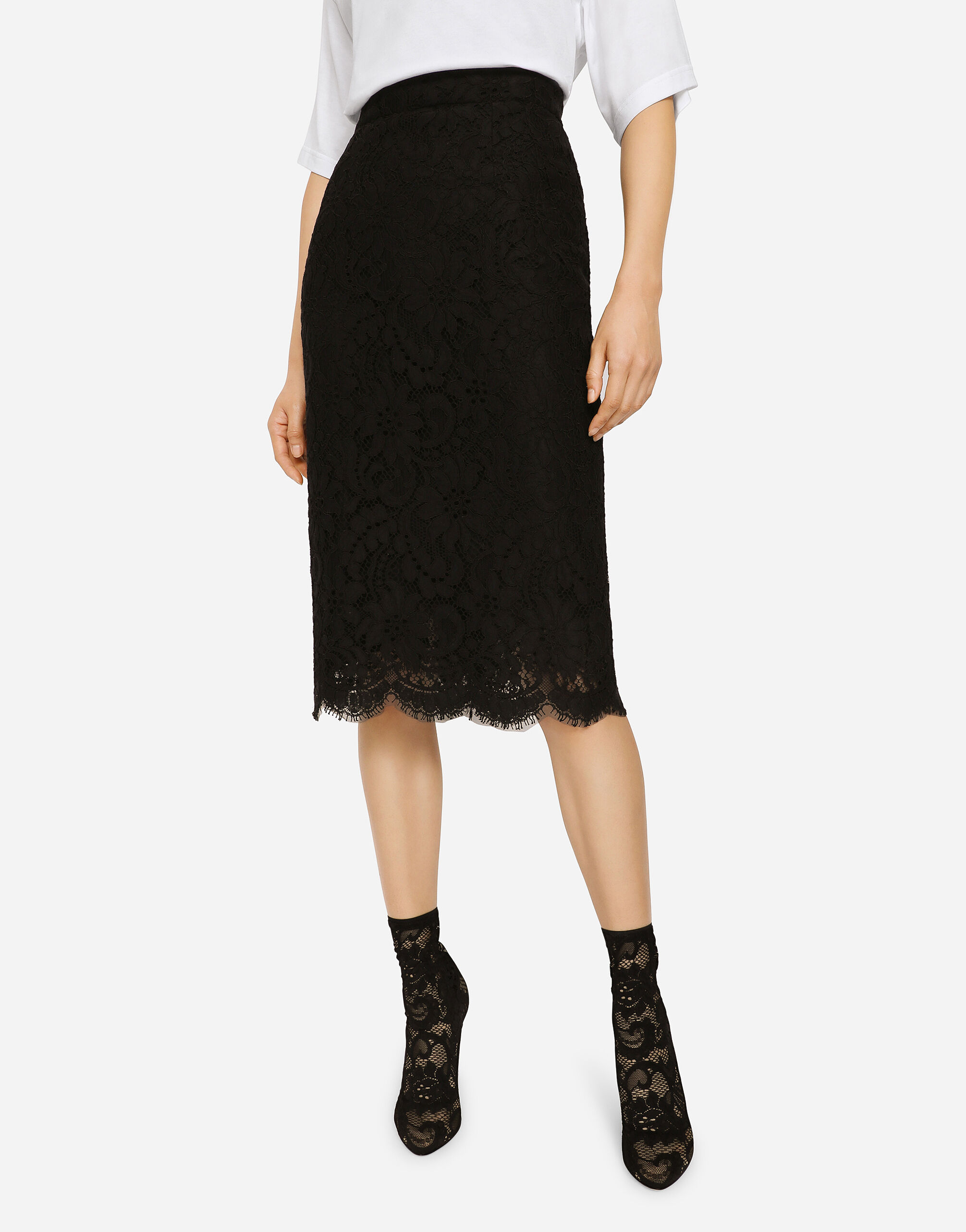 Dolce gabbana hot sale lace skirt