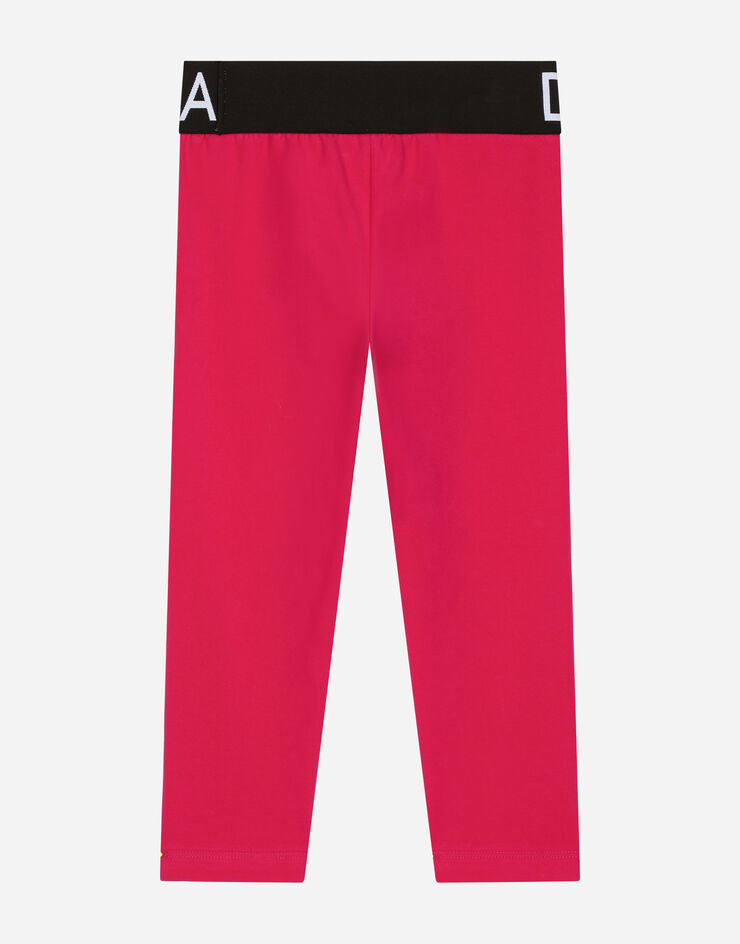 Dolce & Gabbana Interlock leggings with branded elastic Fuchsia L5JP3JG7E3K
