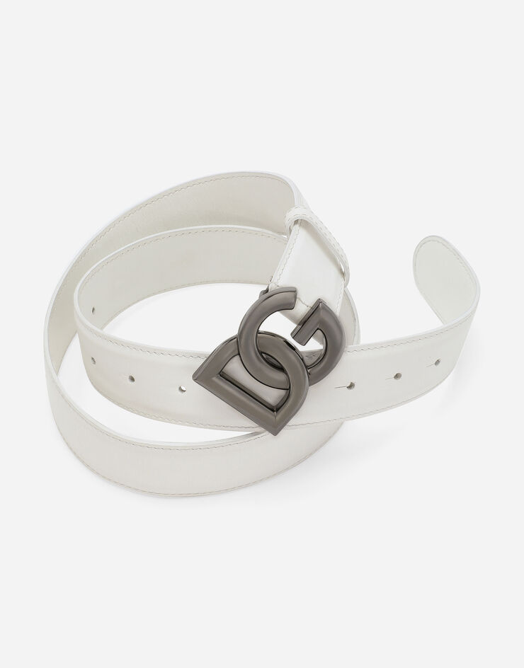 Dolce & Gabbana Belt with DG logo buckle White BC4693AQ765
