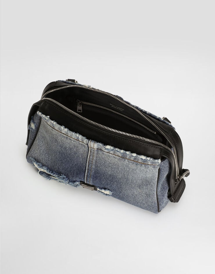 Dolce & Gabbana Borsa a spalla Vittoria in denim patchwork Blu BM2049AY768