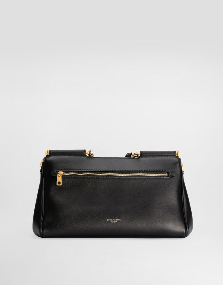 Dolce & Gabbana My Sicily handbag in plongé calfskin Black BB7782B7321