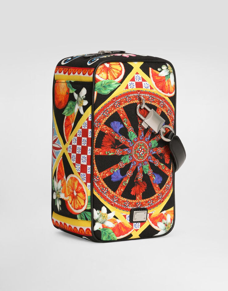 Dolce & Gabbana Lock handbag in printed canvas Multicolor BM2449A0926
