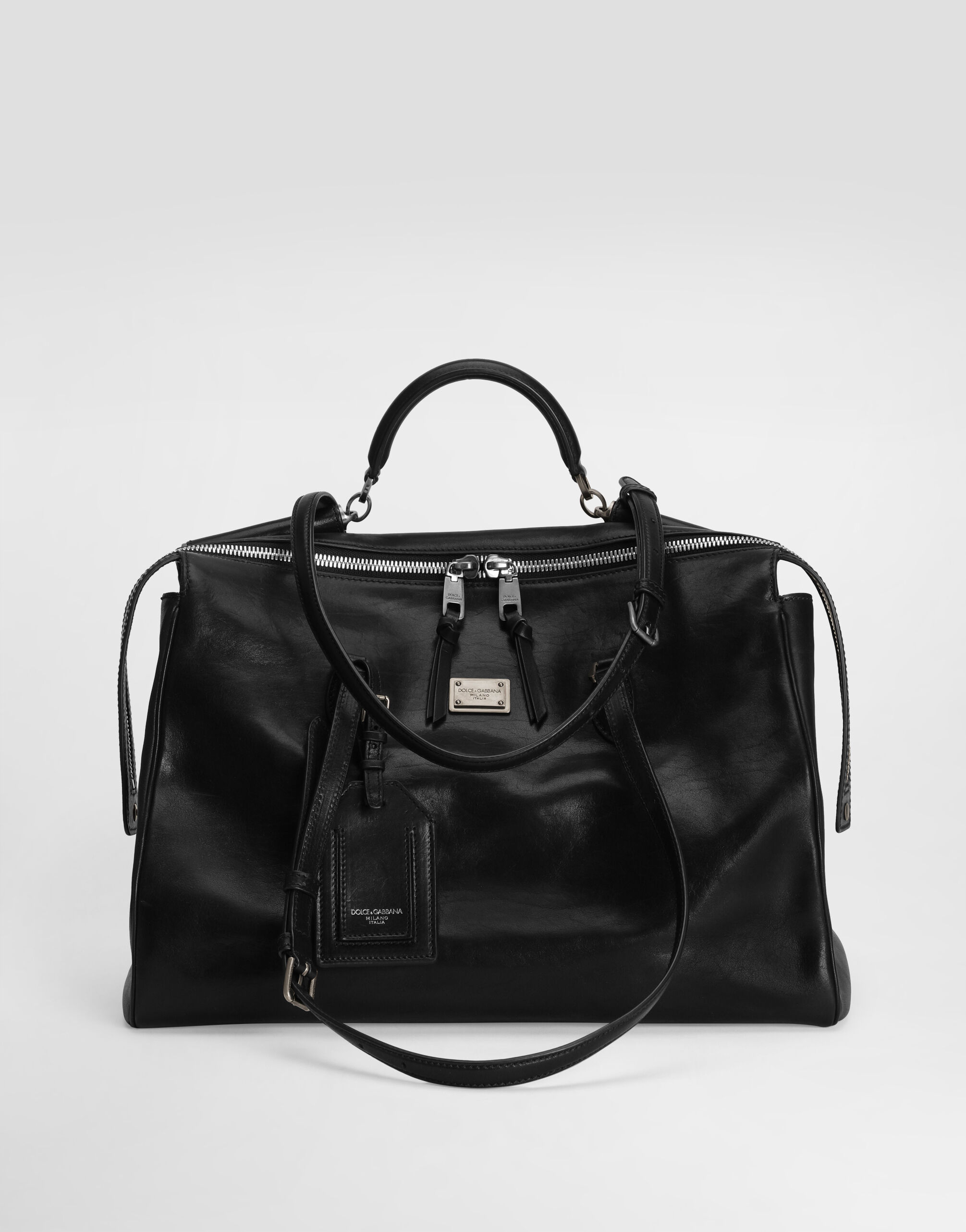 Vittoria calfskin bag in Black for Men | Dolce&Gabbana® US