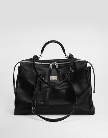 Dolce & Gabbana Sac Vittoria en cuir de veau  Black BM7825AH850