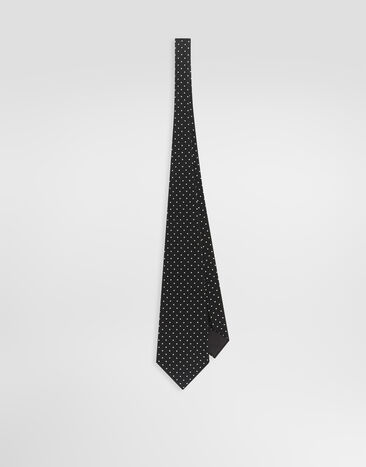 Dolce & Gabbana Krawatte aus Crêpe de Chine mit Tupfenmuster Mehrfarbig GT160EG0WXD