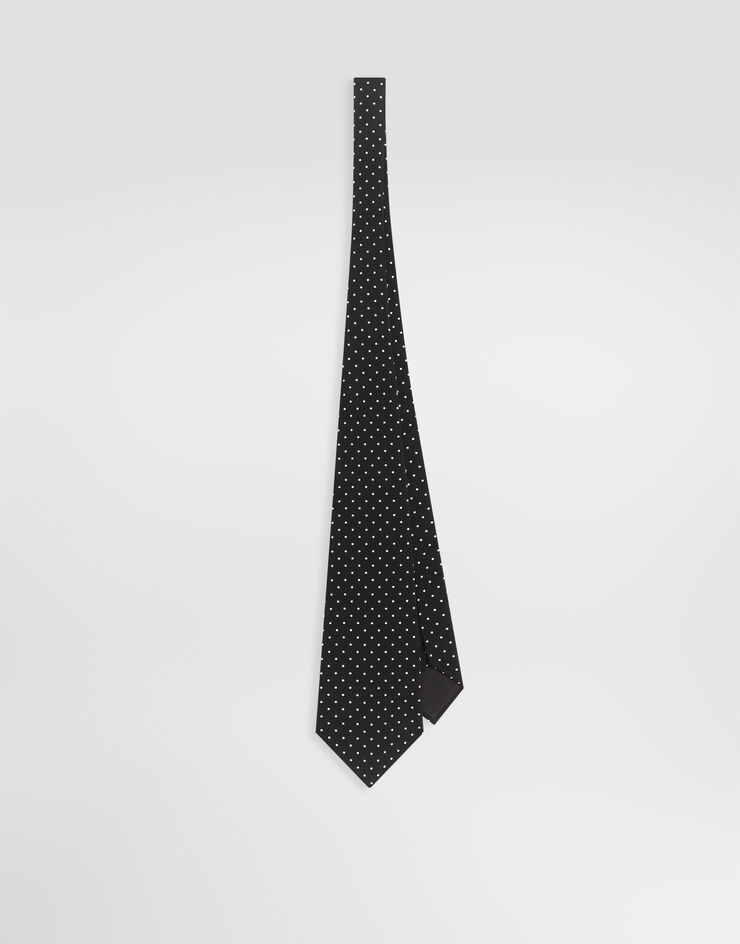 Dolce & Gabbana Krawatte aus Crêpe de Chine mit Tupfenmuster Mehrfarbig GT160EG0WXD