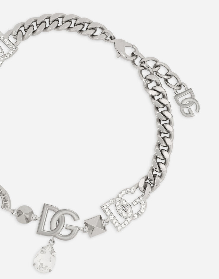 Dolce & Gabbana Choker with pendant and DG logo Silver WNO6L8W1111