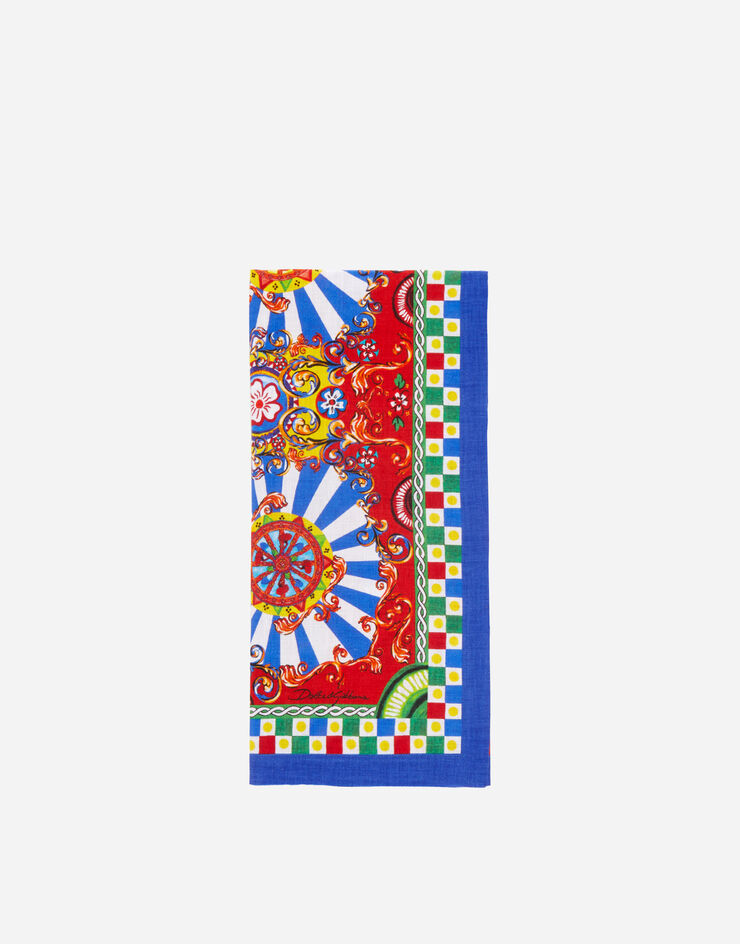 Dolce & Gabbana Set de 2 Serviettes de Table en Lin Multicolore TCGS05TCADN