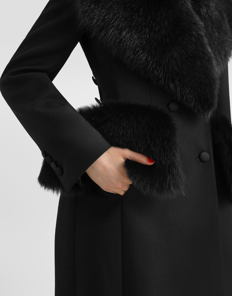Dolce & Gabbana Double wool gabardine coat Dolce & Gabbana Double wool gabardine coat Black F0X1OZFU272