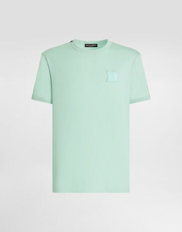Dolce & Gabbana Футболка из хлопка с нашивкой Green G8PV1ZG7P3N