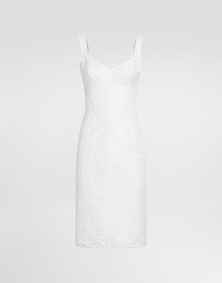 Dolce & Gabbana Korsettkleid aus Brokat White F63G9THJMR4