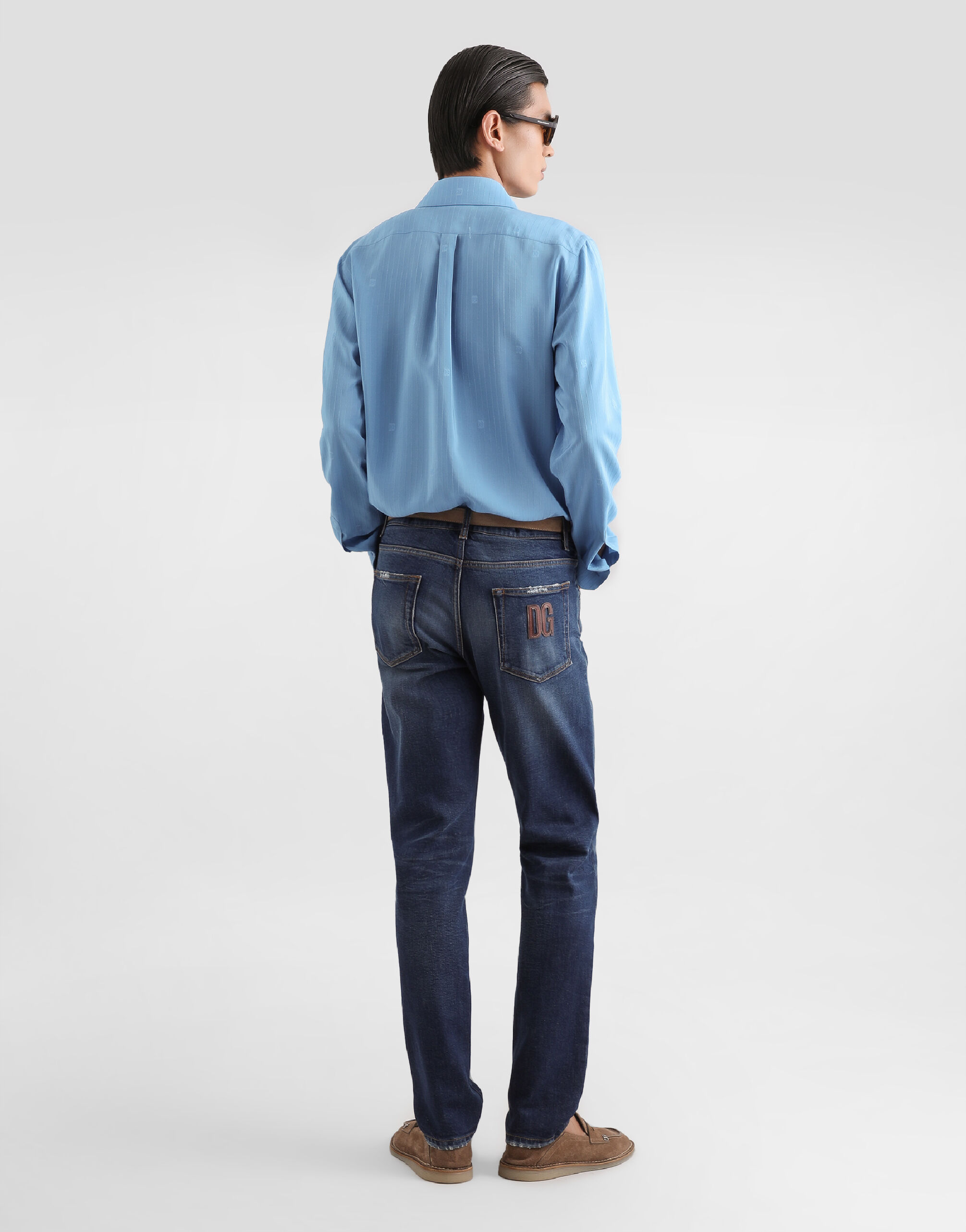 Denim trousers in Multicolor for Men | Dolce&Gabbana® US