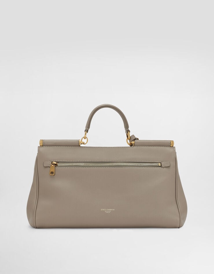 Dolce & Gabbana My Sicily handbag in plongé calfskin Beige BB7782B7321